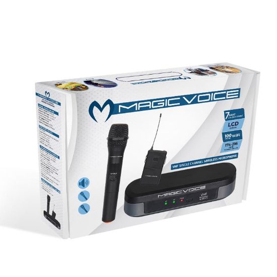 MAGICVOICE MV-3814 VHF EL+YAKA SEÇENEKLİ TEKLİ TELSİZ MİKROFON resmi