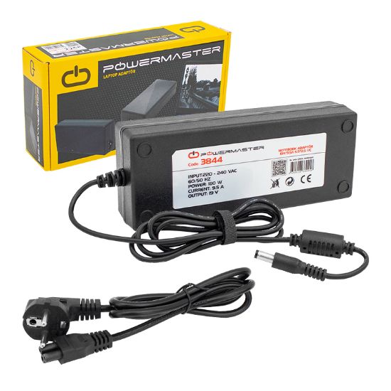 POWERMASTER PM-3844 19 VOLT - 9.5 AMPER 5.5*2.5 UÇLU NOTEBOOK ADAPTÖR resmi