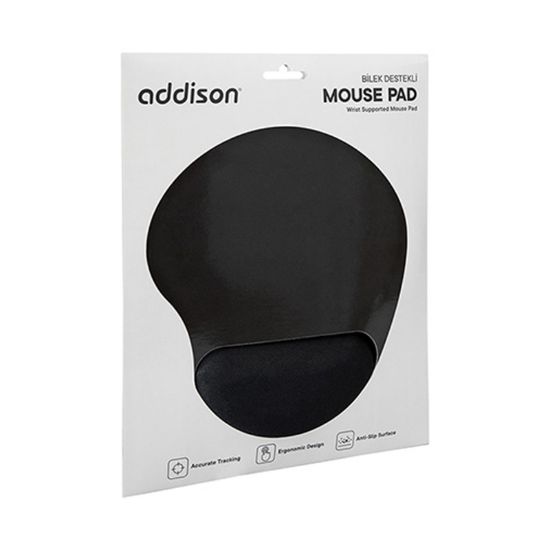 ADDISON 300521 BİLEKLİKLİ LÜKS SİYAH MOUSE PAD resmi