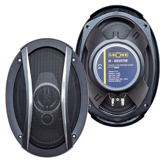 LEONE HR-6935TW 1250 WATT 6X9 KAPAKLI OVAL HOPARLÖR (ÇİFTLİ TAKIM FİYAT) resmi