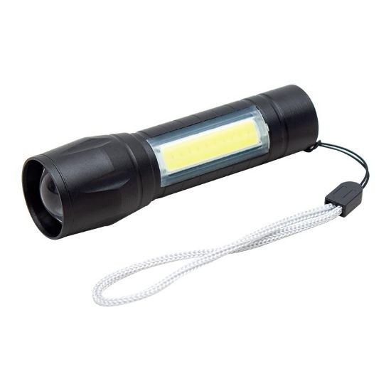 POWERMASTER PM-4525 METAL FLASHLIGHT POWER LEDLİ ŞARJLI EL FENERİ resmi