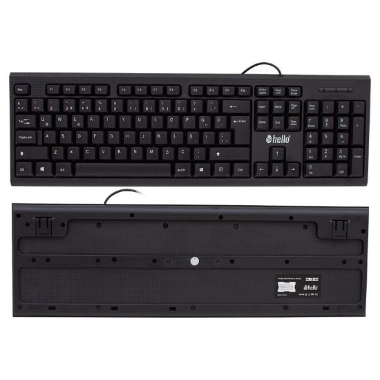 HELLO HL-4740 KABLOLU KLAVYE+MOUSE SET resmi