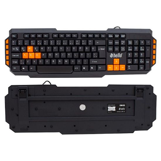 HELLO HL-4741 KABLOLU OYUNCU GAMING KLAVYE resmi