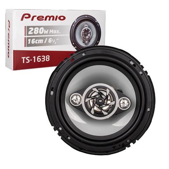 PREMIO TS-1638 6 16 CM 280 WATT TWEETERLI KAPAKLI OTO HOPARLÖR (2Lİ TAKIM) resmi