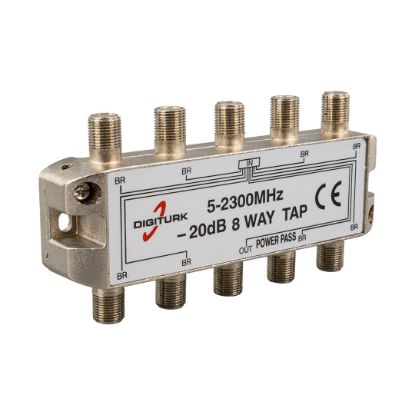 DIGITURK 5-2150 MHZ 20DB 8 YOLLU TAP SWITCH 1/8 SPLITTER resmi