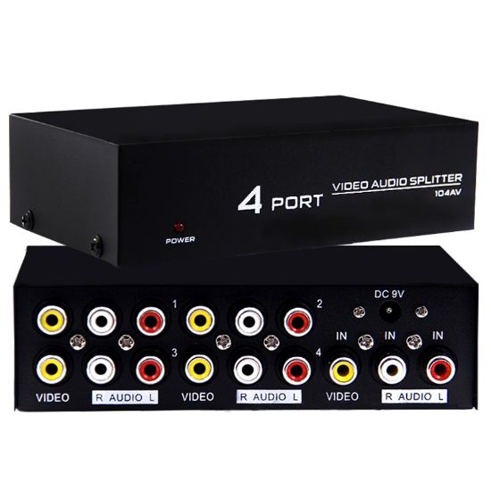 POWERMASTER PM-4831 4 PORT VIDEO AUDIO SPLITTER DAĞITICI resmi