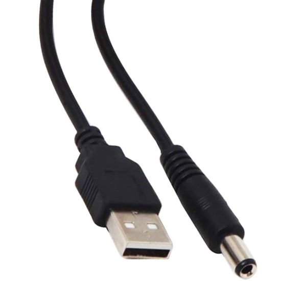 POWERMASTER USB ERKEK 5.5*2.1 UÇLU ADAPTÖR JACKLI 80 CM KABLO resmi