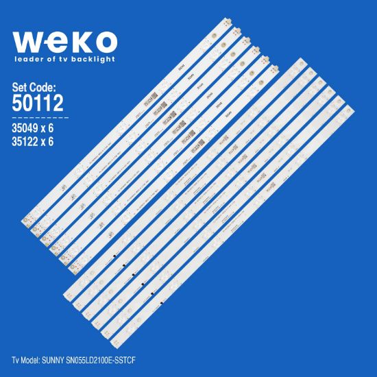 WKSET-5112 35049X6 35122X6 LB-C550F14-E4-S-G1 12 ADET LED BAR resmi