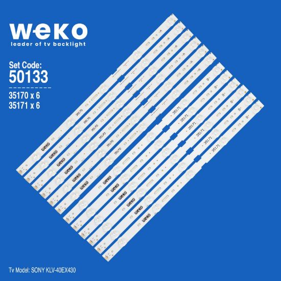 WKSET-5133 35170X6 35171X6 SAMSUNG 2012SONY40 12 ADET LED BAR (38,6CM) resmi