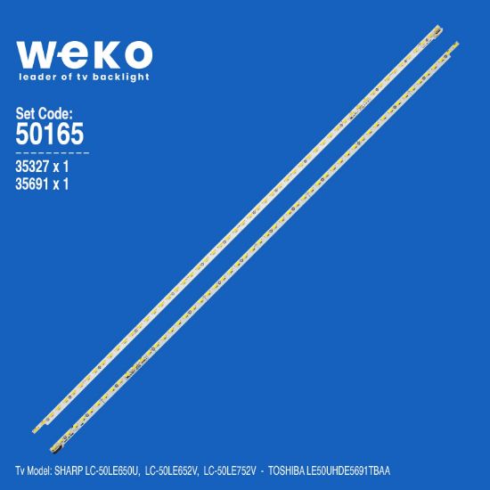 WKSET-5165 35327X1 35691X1 V500H1-LS6 2 ADET LED BAR (56LED) resmi