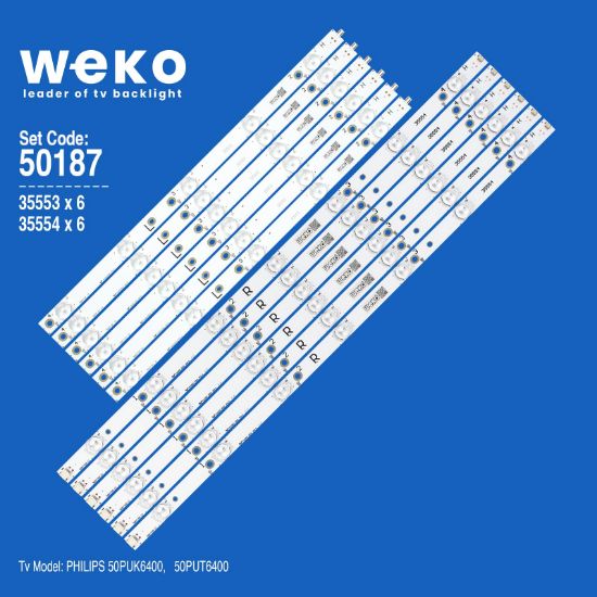 WKSET-5187 35553X6 35554X6 SX-118007 12 ADET LED BAR resmi