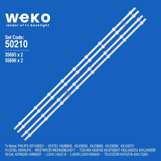 WKSET-5210 35695X2 35696X2 SVV430A57 4 ADET LED BAR (8+9LENS) resmi
