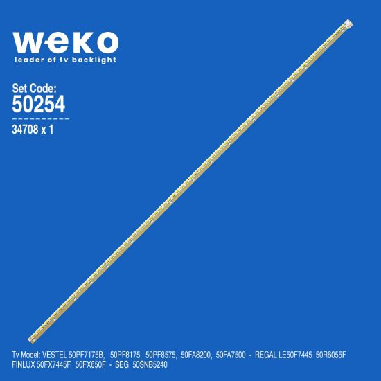 WKSET-5254 34708X1 50INCH 7020PKG 72EA REV1.0 140805 1 ADET LED BAR (72LED) resmi