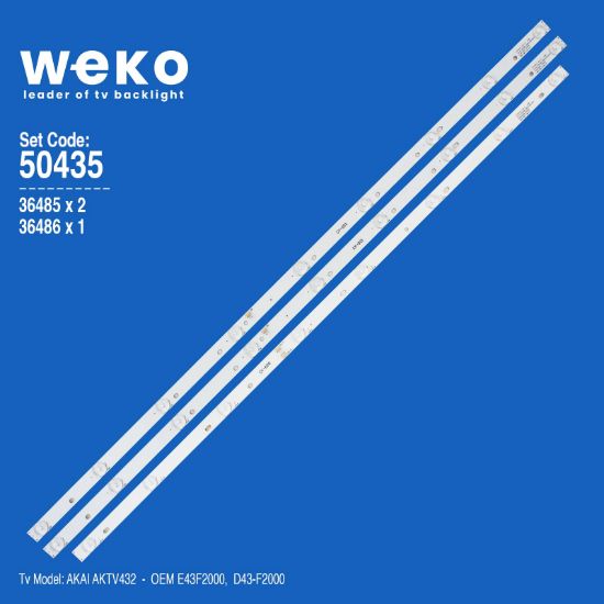 WKSET-5435 36485X2 36486X1 JS-D-JP4320-091EC 3 ADET LED BAR resmi