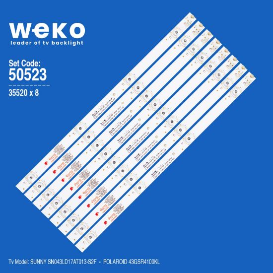 WKSET-5523 35520X8 MY43D04-ZC23AG-03 4S1P - 303MY430031 - 135-140/3.0-3.1 8 ADET LED BAR resmi