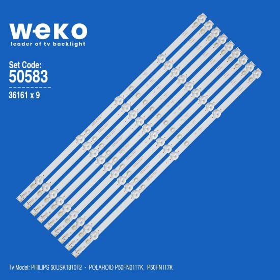 WKSET-5583 36161X9 K500WDC2 A2 4708-K50WDC-A2113N11 9 ADET LED BAR resmi