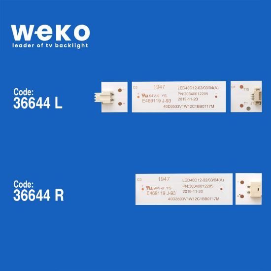 WKSET-5594 36644X4 LED40D12-03(B) LED40D12-ZC14-04 A B  4 ADET LED BAR resmi