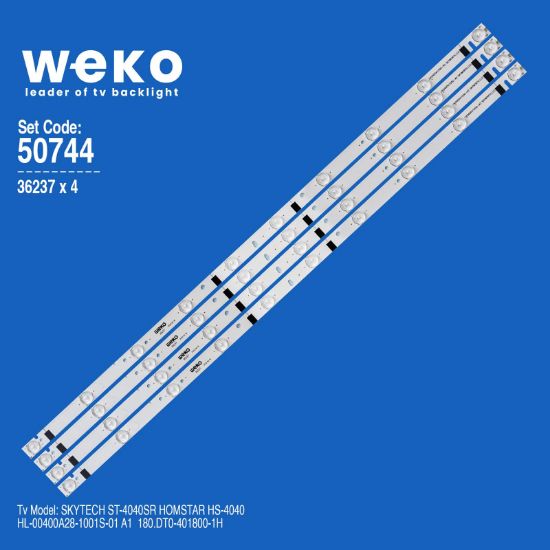 WKSET-5744 36237X4 HL-00400A28-1001S-01 A1  180.DT0-401800-1H 4 ADET LED BAR resmi