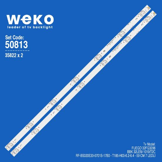 WKSET-5813 35822X2 RF-BS320E30-0701S-17B0 2 ADET LED BAR resmi