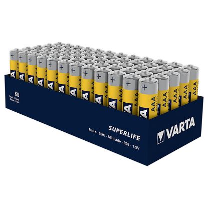 VARTA SUPERLIFE ÇİNKO AAA İNCE KALEM PİL (60LI PAKET FİYATI) resmi