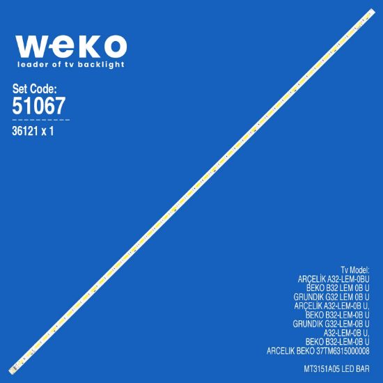 WKSET-6067 36121X1 SHINEON ShineOn 2D00292 REV A  1 ADET LED BAR (44LED) resmi