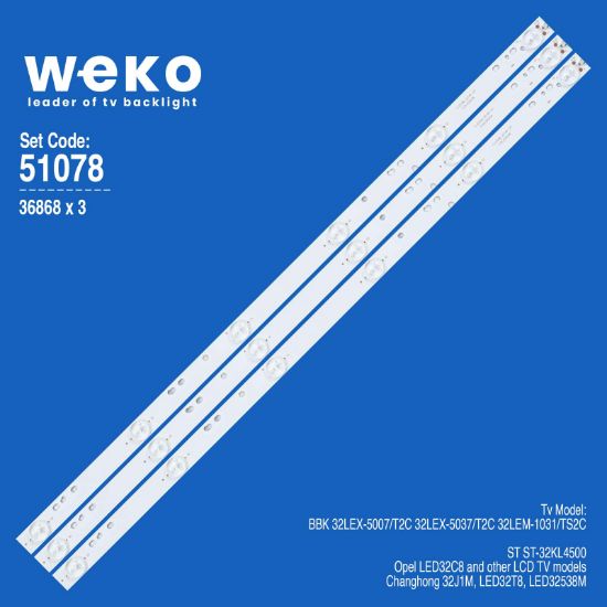 WKSET-6078 36868X3 XJ32D06-ZC14F-07 303XJ320034 3 ADET LED BAR resmi