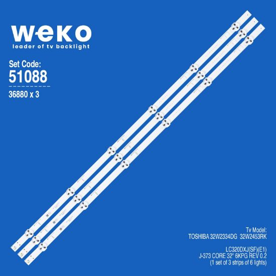 WKSET-6088 36880X3 CORE 32 6PKG REV 0.2 PEV3232-01Y 3 ADET LED BAR resmi