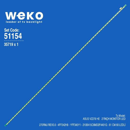 WKSET-6154 35719X1 270RMJ REV0.0  6916L-2730A   1 ADET LED BAR (60LED) resmi