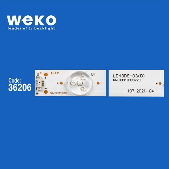 WKSET-6451 36206X10 LE48D8-03(D) PN:30348008220  48000M26  10 ADET LED BAR resmi