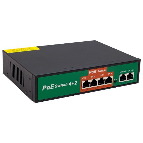 POWERMASTER 4+2 PORT 10/100 MBPS 72 WATT POE ETHERNET SWITCH resmi