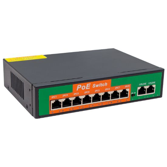 POWERMASTER 8+2 PORT 10/100 MBPS 96 WATT POE ETHERNET SWITCH resmi