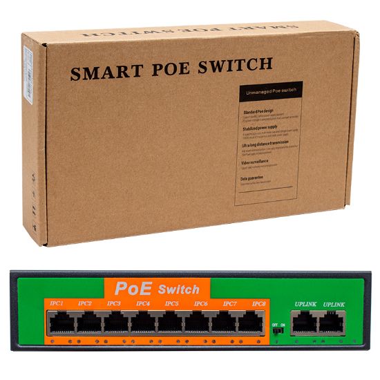 POWERMASTER 8+2 PORT 10/100 MBPS 96 WATT POE ETHERNET SWITCH resmi