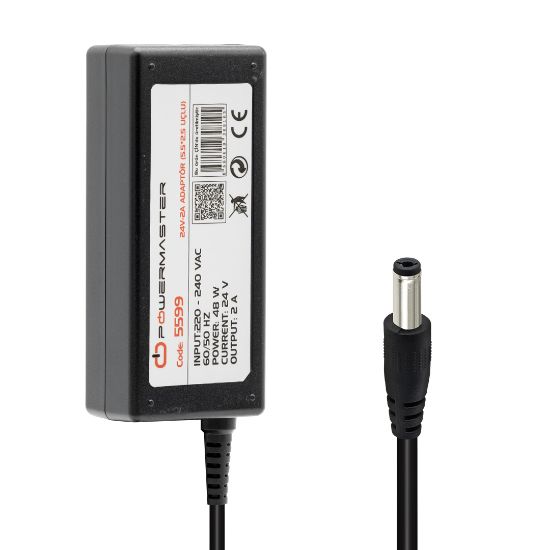 POWERMASTER PM-5599 24 VOLT - 2 AMPER 5.5*2.5 UÇLU PLASTİK KASA MASAÜSTÜ ADAPTÖR resmi