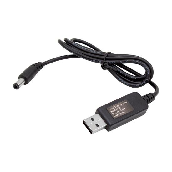 POWERMASTER PM-6053 USB TO DC 5.5*2.5MM UÇLU 12 VOLT - 1 AMPER 5 VOLT TO 12 VOLT ÇEVİRİCİ ADAPTÖR resmi