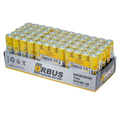 ORBUS ORB-LR03 AAA ALKALİN İNCE KALEM PİL (60LI PAKET) resmi