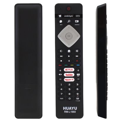 HUAYU KL PHILIPS RM-L1660 H0357C NETFLIX-RAKUTEN TV TUŞLU SES KOMUTLU MİKROFONLU BLİSTERLİ TV KUMANDA resmi