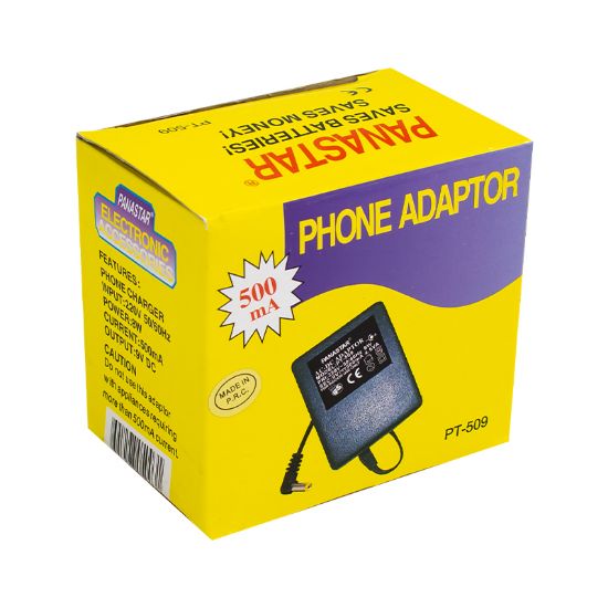 PANASTAR PT-509 9 VOLT - 0.5 AMPER 4.8X1.7MM UÇLU PANASONIC TELSİZ TELEFON ADAPTÖR resmi