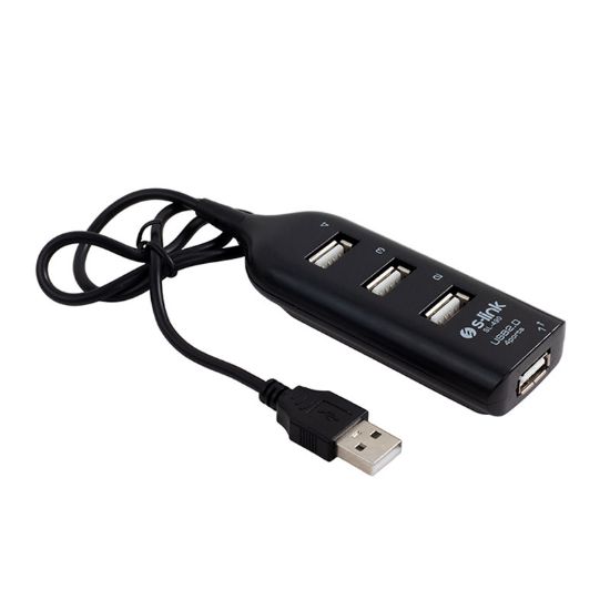 S-LINK SL-490 4 PORT USB 2.0 SİYAH USB HUB resmi