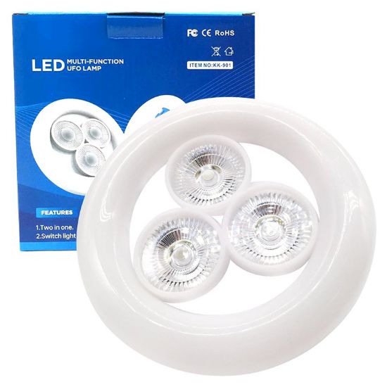 POWERMASTER KK-901 E27 DUY 36 WATT BEYAZ 3LÜ UFO LED LAMBA resmi