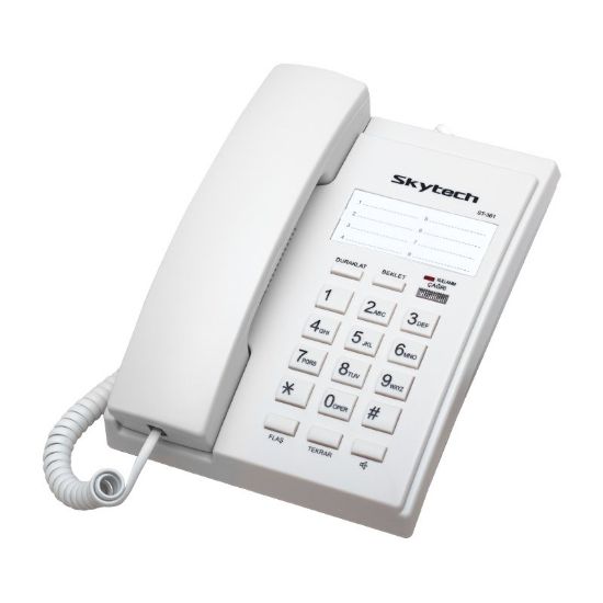 SKYTECH ST-361 KABLOLU EKRANSIZ TELEFON (SİYAH*BEYAZ) resmi