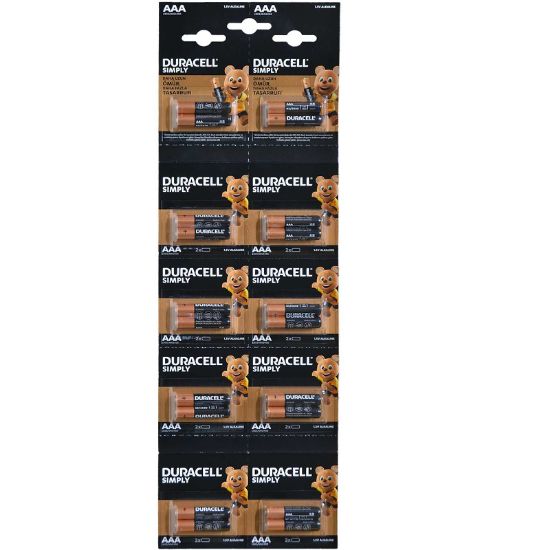 DURACELL LR03/MN2400 1.5 VOLT ALKALİN AAA İNCE KALEM PİL (20Lİ KARTELA PAKET FİYATI)(2Lİ YIRTMALI) resmi