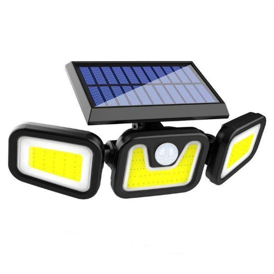 POWERMASTER MX-W771B SENSÖRLÜ 3 MODLU 90 COB LEDLİ SOLAR AYDINLATMALI DUVAR LAMBASI resmi