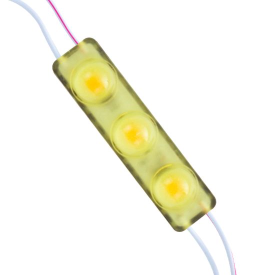 POWERMASTER MODÜL LED 12V 1.5W SARI YANIP SÖNEN PARLAK TEK RENK 2835 69X16 MM IP65 160-180LM 160 DERECE resmi
