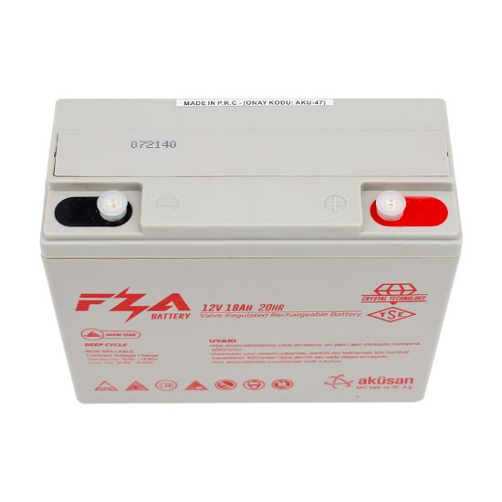 FZA 12 VOLT - 18 AMPER AKÜ (181 X 77 X 167 MM) resmi