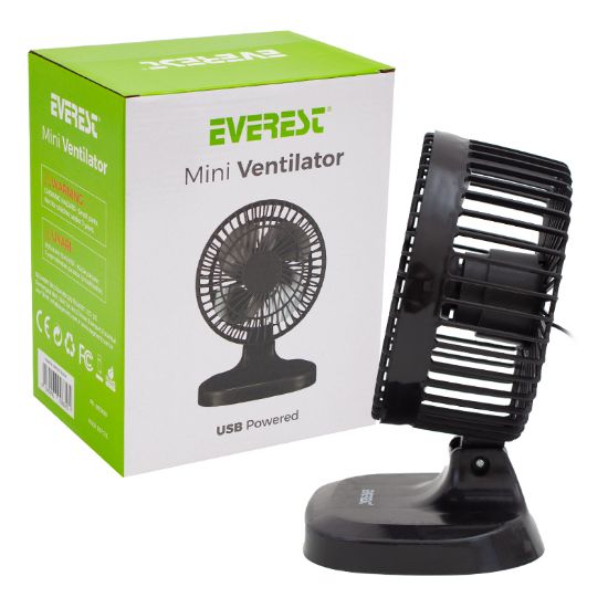 EVEREST EFN-503 7 MASA ÜSTÜ SİYAH USB FAN resmi