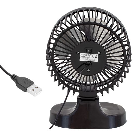 EVEREST EFN-503 7 MASA ÜSTÜ SİYAH USB FAN resmi