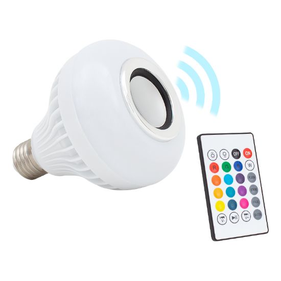 POWERMASTER OM-30 BLUETOOTH MÜZİK ÇALAR KUMANDALI RGB LED AMPUL resmi