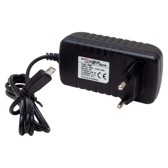 POWERMASTER PM-7919 12 VOLT - 2 AMPER MICRO USB TABLET PC ADAPTÖRÜ resmi