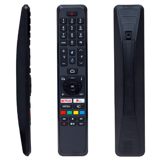 WEKO KL VESTEL RC 43161 NETFLIX-PLAY-MİKROFON TUŞLU SES KOMUTLU LCD LED TV KUMANDA (HRM1857) resmi