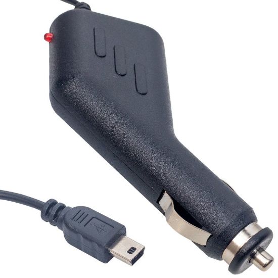 KABLOLU MİNİ USB 5 PİN 3 METRE 5 VOLT 1 AMPER ÇAKMAK FİŞLİ ADAPTÖR (NAVIGASYONLAR İÇİN*ARAÇ KAMERA) resmi